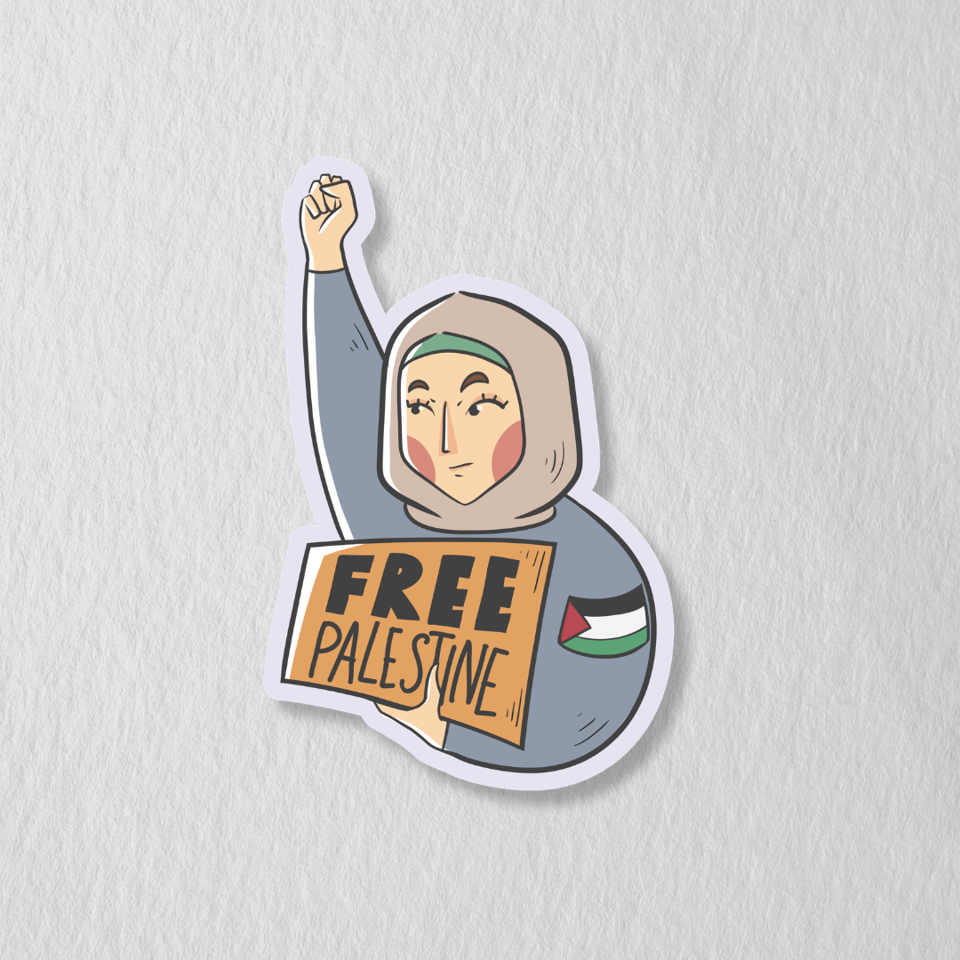 Free Palestine Die Cut Sticker