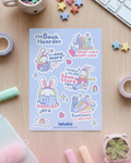 Sticker Sheet - The Book Hoarder