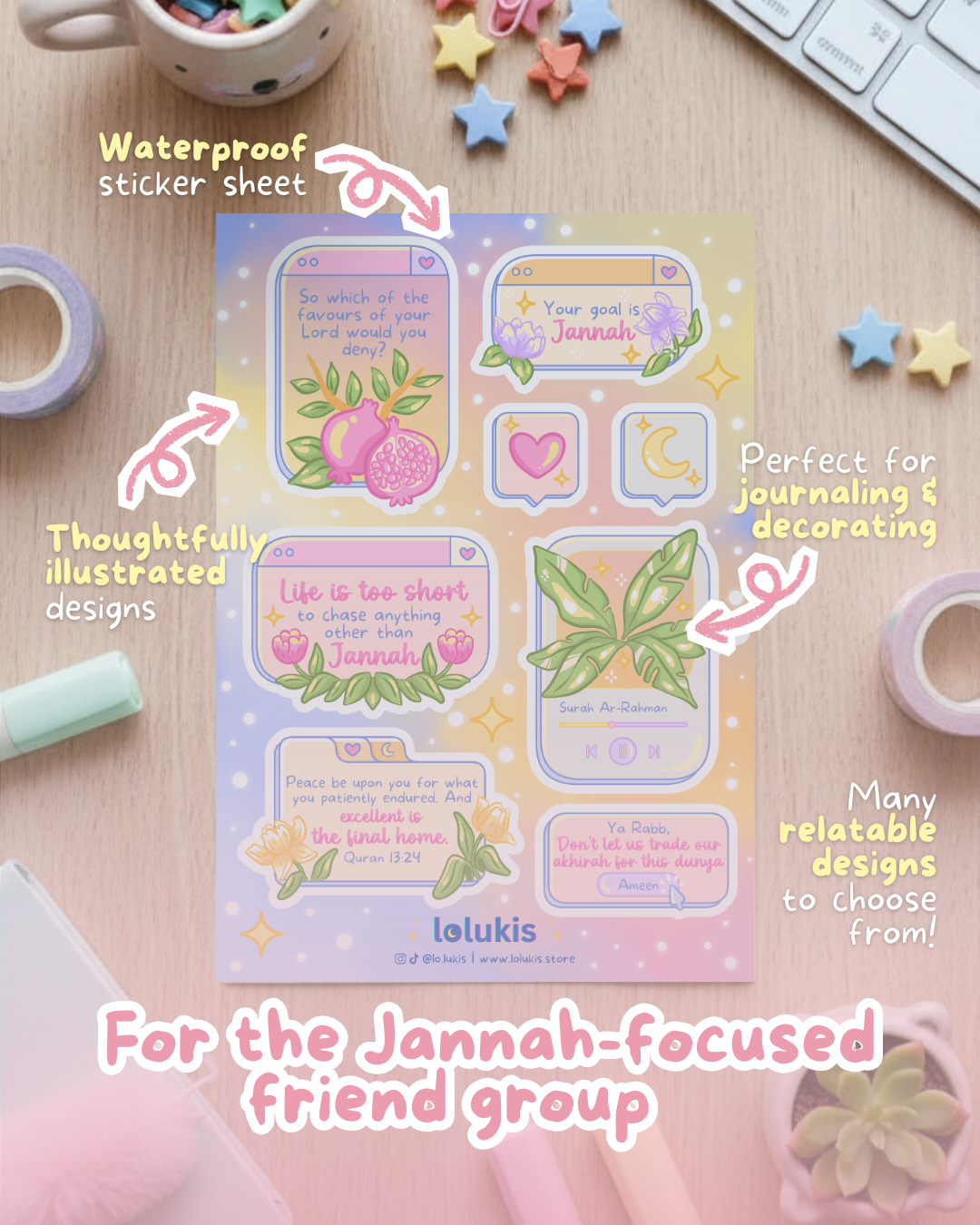 Sticker Sheet - Your Goal is Jannah