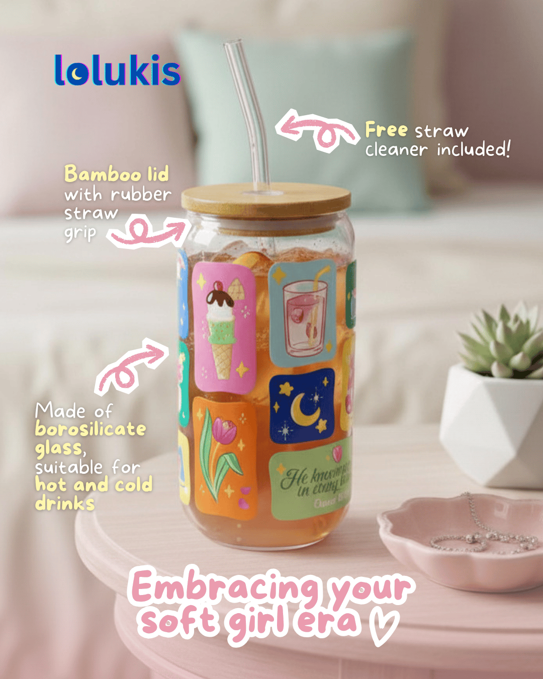 Glass Sippy Cups - Soft Girl Era