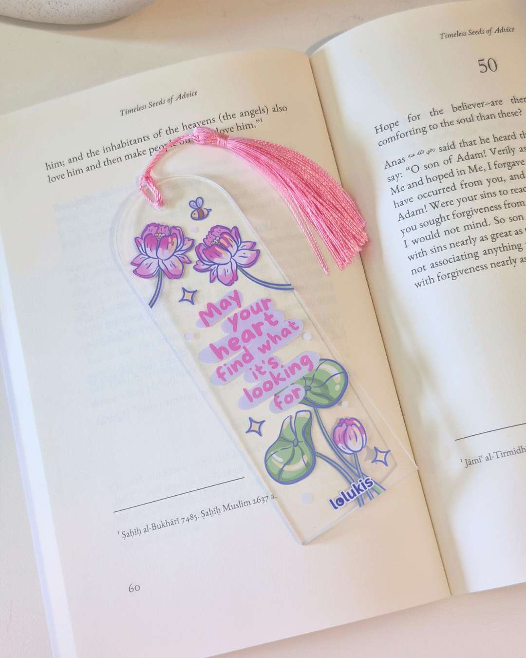 Acrylic Bookmark: May your heart find what it's looking for
