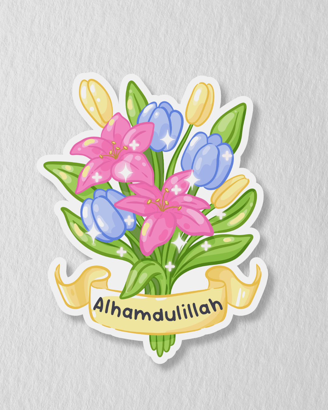 Waterproof Sticker - Alhamdulillah Bouquet